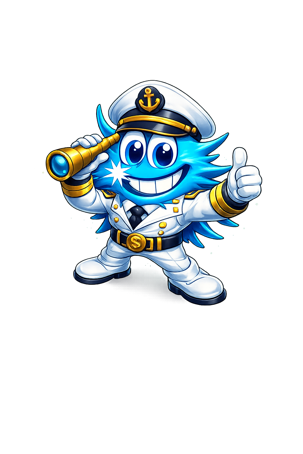Captain Fuzz - The Fuzzy Coin Mascot